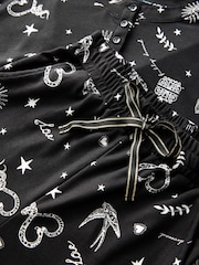 Never Fully Dressed Black Printed Long Sleeve Pyjama Set - Image 6 of 7
