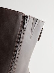 Čokoladno rjava - Forever Comfort® Faux Zip gležnjarji - Slika 6 iz 7