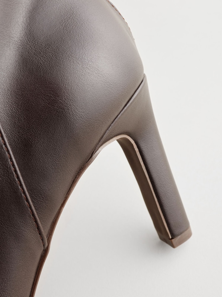 Chocolate Brown Standard/Wide Fit Forever Comfort® Faux Zip Ankle Boots - Image 7 of 7 Chocolate Brown Standard/Wide Fit Forever Comfort® Faux Zip Ankle Boots - Image 7 of 7