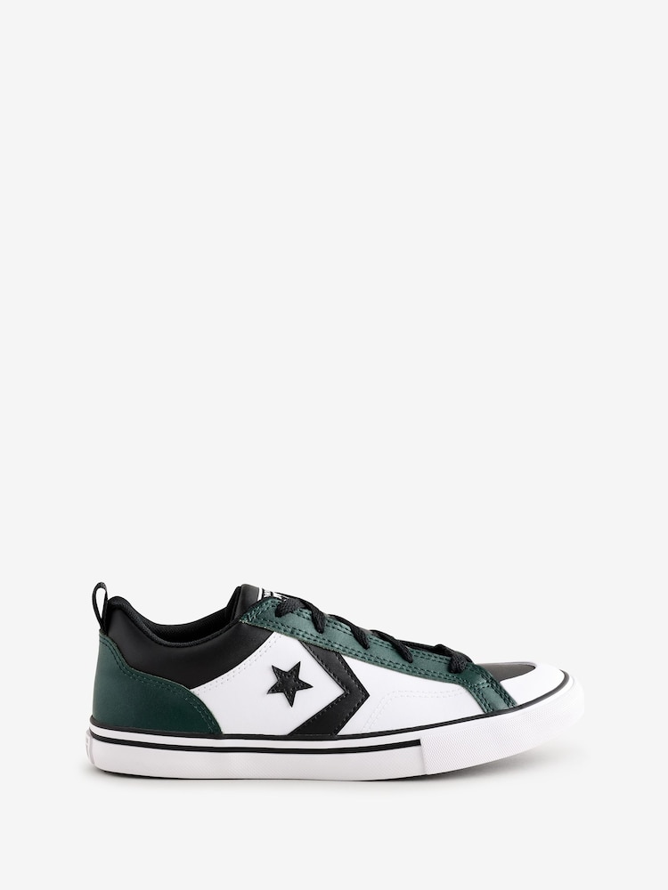Converse Green Pro Blaze Leather Youth Trainers - Image 1 of 12