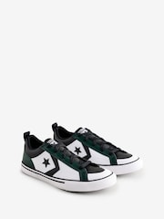 Converse Green Pro Blaze Leather Youth Trainers - Image 3 of 12