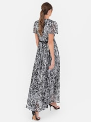 Lovedrobe V-Neck Angel Sleeve Maxi Dress With Trims - Image 2 of 4