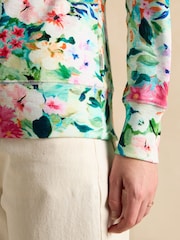 Joules Marlston Floral Cotton Rich Slim Fit Hoodie - Image 4 of 7