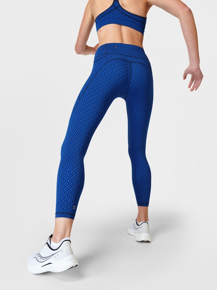 Blauer Trägeransatz/Geo-Print - Sweaty Betty Power Workout-Leggings - Bild 2 von 9 Blauer Trägeransatz/Geo-Print - Sweaty Betty Power Workout-Leggings - Bild 2 von 9