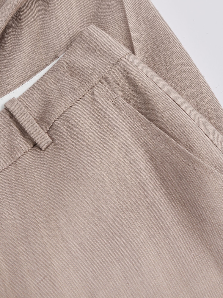 Reiss Pink Rosa Atelier Tailored Wide Leg Suit Trousers With Linen - Image 5 of 5