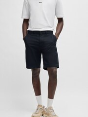 BOSS Drak Blue Slim Fit Stretch Cotton Chino Shorts - Image 1 of 5