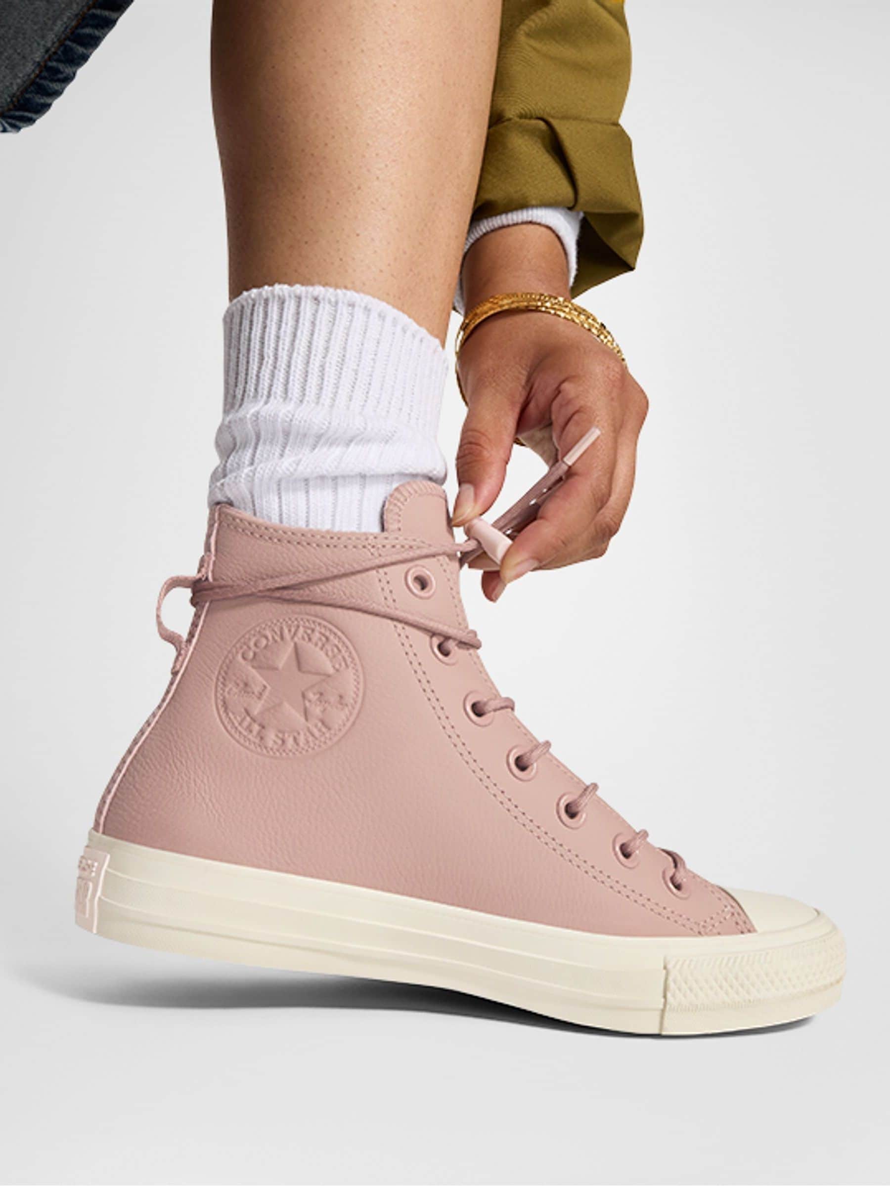 Buy Converse Natural Leather Chuck Taylor All Star Trainers from