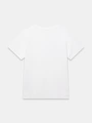 Mint Velvet White Cotton Embellished T-Shirt - Image 7 of 7