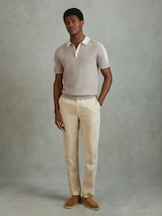 Reiss Brunswick Polo-Shirt mit Woll-Baumwoll-Kontrast - Bild 3 von 5