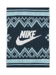 Nike Blue Essential Crew Fairisle Pattern Winter Socks 1 Pack - Image 4 of 4