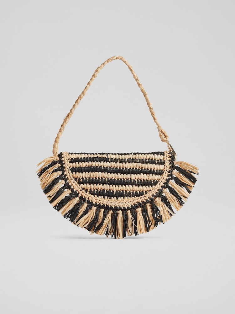 LK Bennett Luna Raffia Clutch Bag - Bild 1 von 3