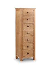 Julian Bowen Brown Marlborough 7 Drawer Chest - Image 1 of 3