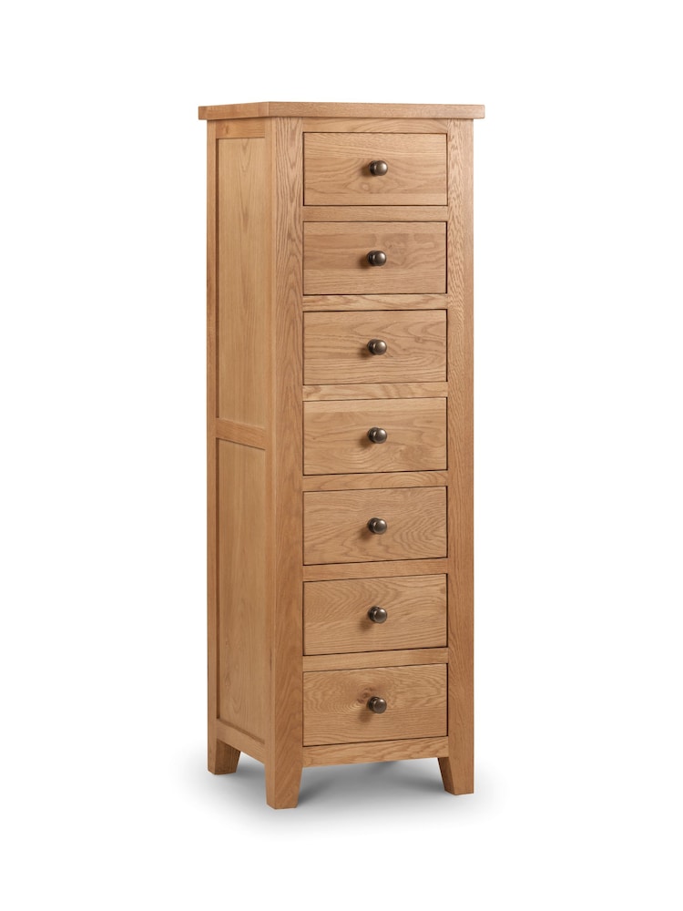 Julian Bowen Brown Marlborough 7 Drawer Chest - Image 1 of 3