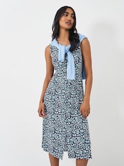 Crew Clothing Blue Sleeveless Jersey Dress - Image 4 of 4