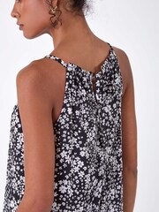 Dusk Black Ditsy Floral Frill Hem Dress - Image 5 of 5