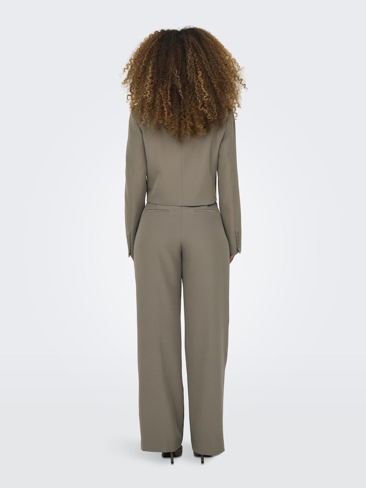 ONLY Brown High Waisted Wide Leg Trousers - Image 2 of 6
