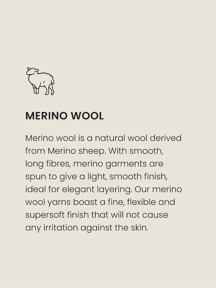Niebieski - Regular Fit 100% Merino Wool Signature Hoodie - Image 4 of 8