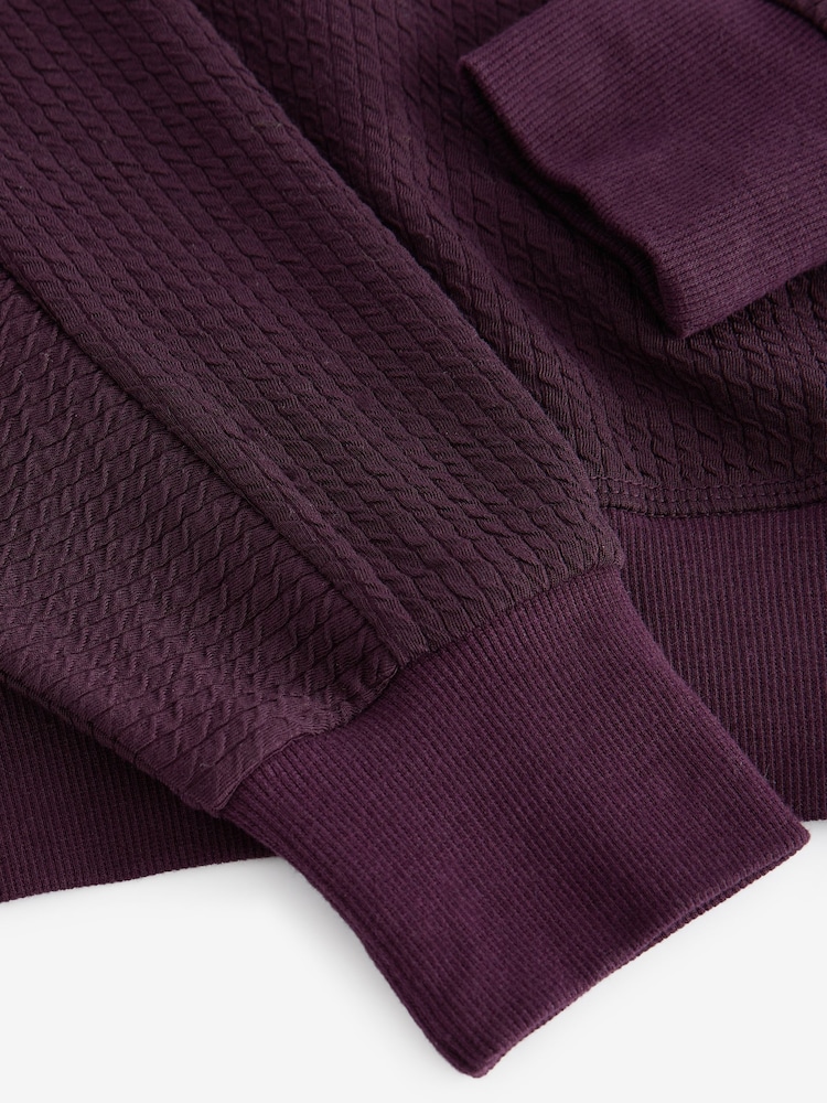 B By Ted Baker Lila Crinkle-Sweatshirt - Bild 3 von 3 B By Ted Baker Lila Crinkle-Sweatshirt - Bild 3 von 3
