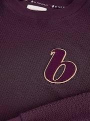 B By Ted Baker Purple Crinkle Sweat Top - Image 1 of 3