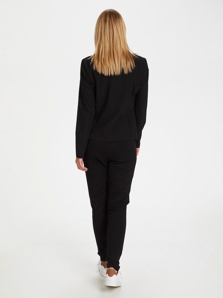 Kaffe Jillian Long Sleeve Regular Fit Black Blazer - Image 2 of 8