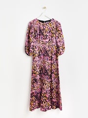 Oliver Bonas Blurred Animal Print Midi Dress - Bild 4 von 8