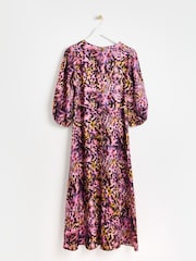 Oliver Bonas Blurred Animal Print Midi Dress - Bild 5 von 8