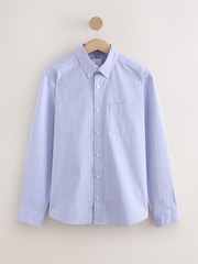 Blue 100% Cotton Striped Long Sleeve Shirt - Image 6 of 8