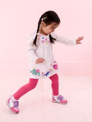 JoJo Maman Bébé Cream Dino Appliqué Pretty Tunic - Image 1 of 4