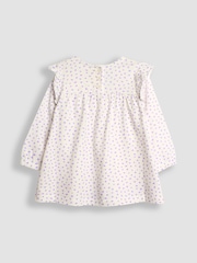 JoJo Maman Bébé Cream Dino Appliqué Pretty Tunic - Image 3 of 4