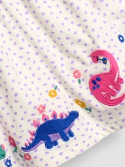JoJo Maman Bébé Cream Dino Appliqué Pretty Tunic - Image 4 of 4