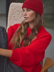 Red Premium Wool Blend Co-ord Soft Touch Knitted Jumper - Image 1 of 7