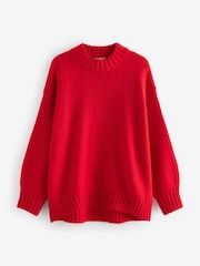 Red Premium Wool Blend Co-ord Soft Touch Knitted Jumper - Image 6 of 7