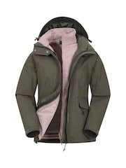 Mountain Warehouse Green Womens Thunderstorm 3-In-1 Waterproof Jacket - Image 3 of 5