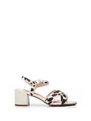 Moda in Pelle Lotsie Cross Over Block Two Part Sandals - Image 1 of 4