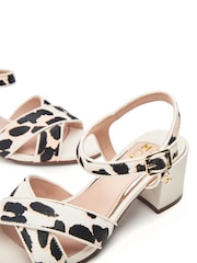 Moda in Pelle Lotsie Cross Over Block Two Part Sandals - Image 4 of 4