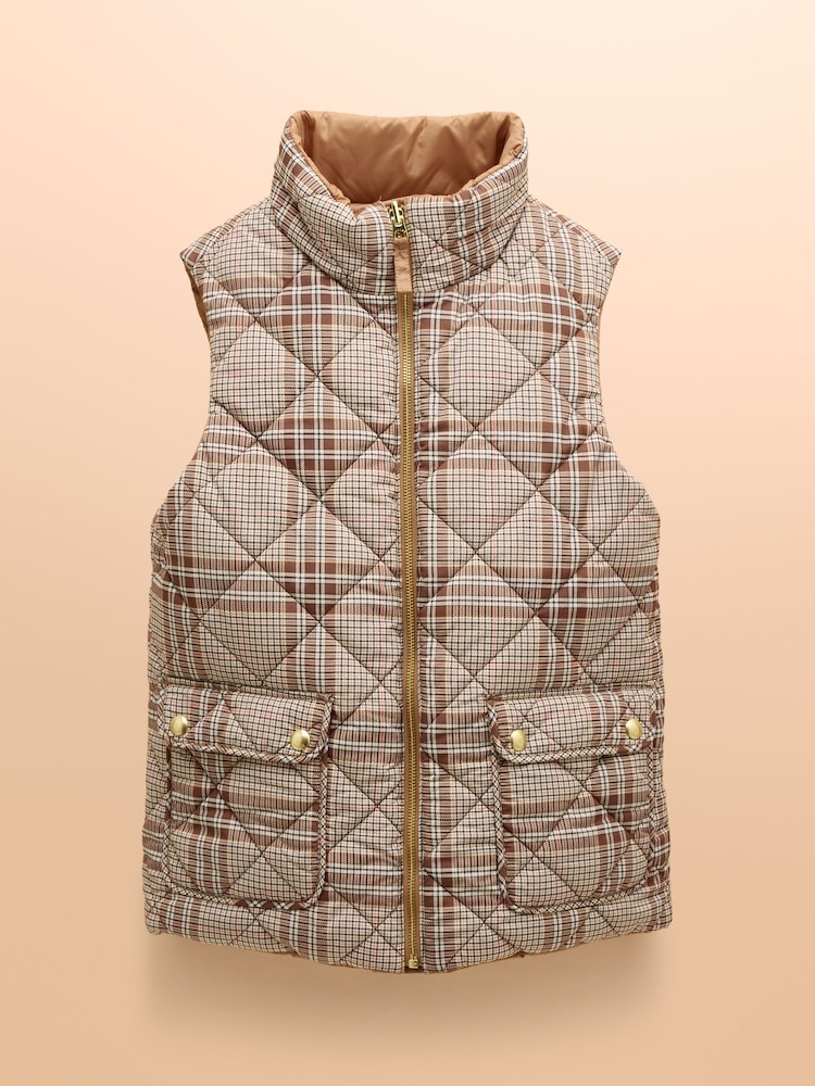 Hautfarben, kariert - Joules Reversible Showerproof Gilet - Bild 10 von 10 Hautfarben, kariert - Joules Reversible Showerproof Gilet - Bild 10 von 10