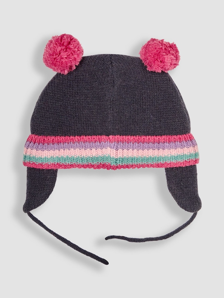 JoJo Maman Bébé Navy Unicorn Applique Hat - Image 2 of 3