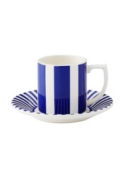 Spode Blue Steccato Espresso Cup and Saucers Set of 4 - Image 2 of 5