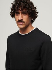 Superdry Black Essential Logo Crew Sweatshirt - Image 3 of 3
