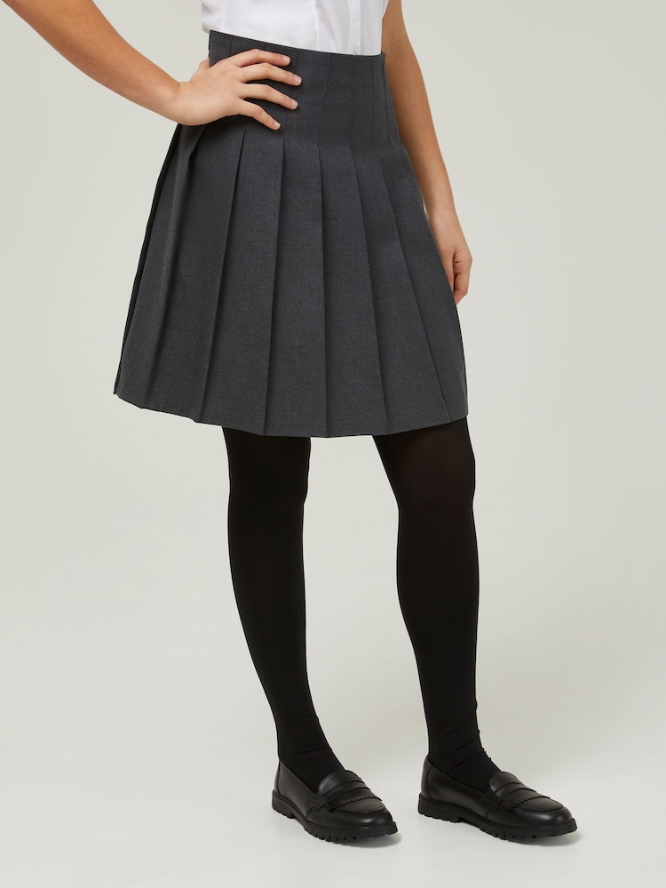 Trutex Grey 16" Stitch Down Permament Pleats School Skirt (10-16 Yrs) - Image 1 of 6