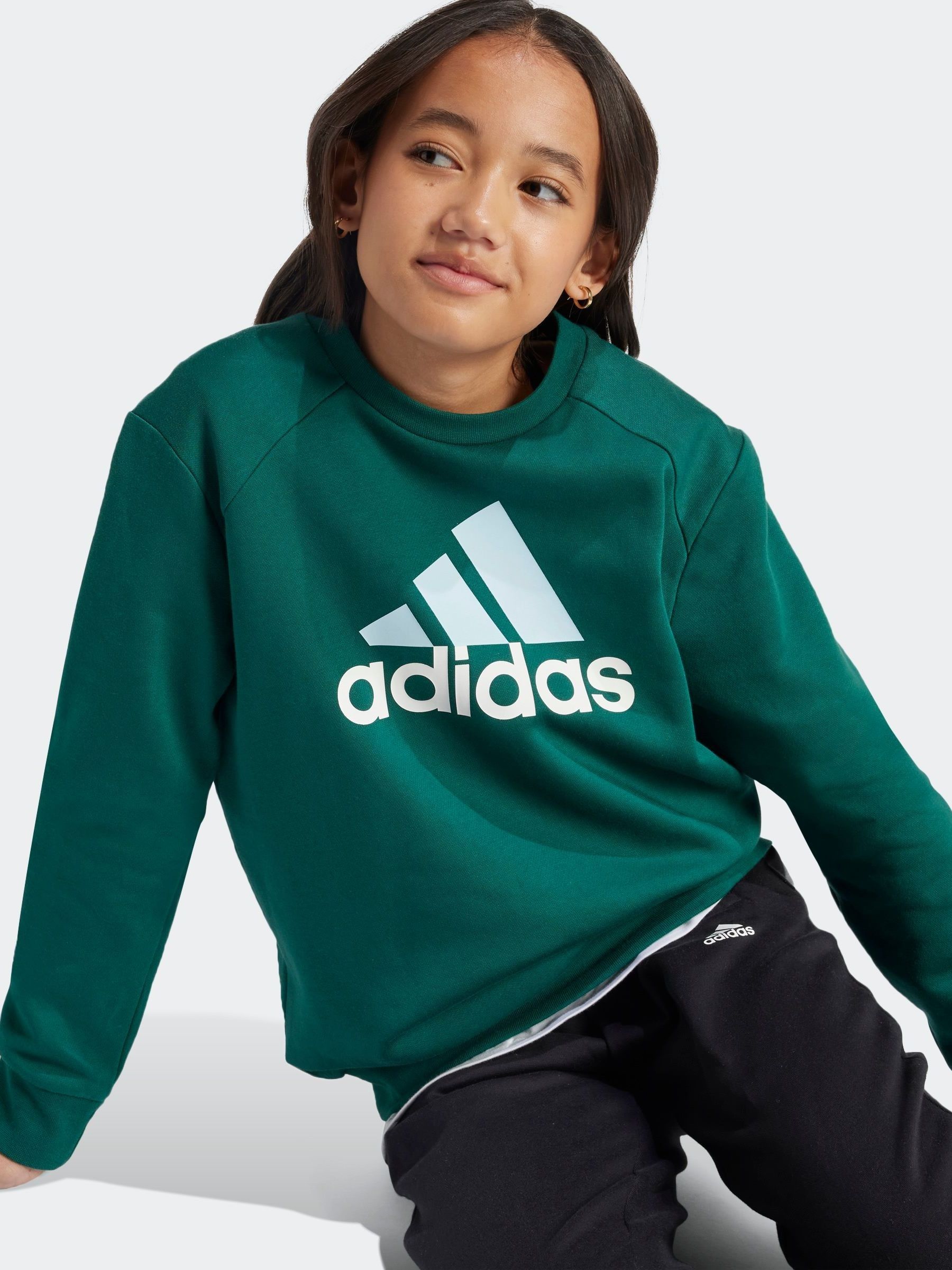 Buy adidas Green Kids Sportswear Essentials Big Logo Fleece