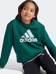 adidas Green Kids Sportswear Essentials Big Logo Fleece Jogger Set - Image 3 of 7