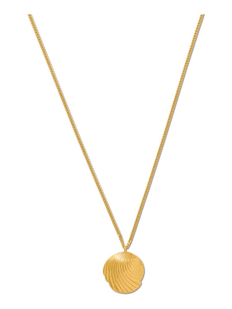 Orelia London 18k Gold Plating Scallop Coin Necklace - Image 2 of 2 Orelia London 18k Gold Plating Scallop Coin Necklace - Image 2 of 2