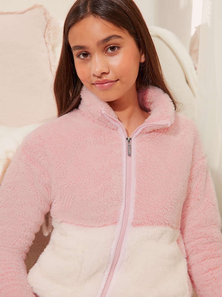 Lipsy Колор-блок Soft Touch искусственный мех Пижама (5-16yrs) - Изображение 2 из 4