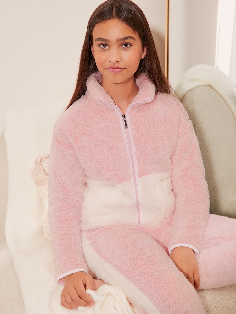 Lipsy Колор-блок Soft Touch искусственный мех Пижама (5-16yrs) - Изображение 4 из 4