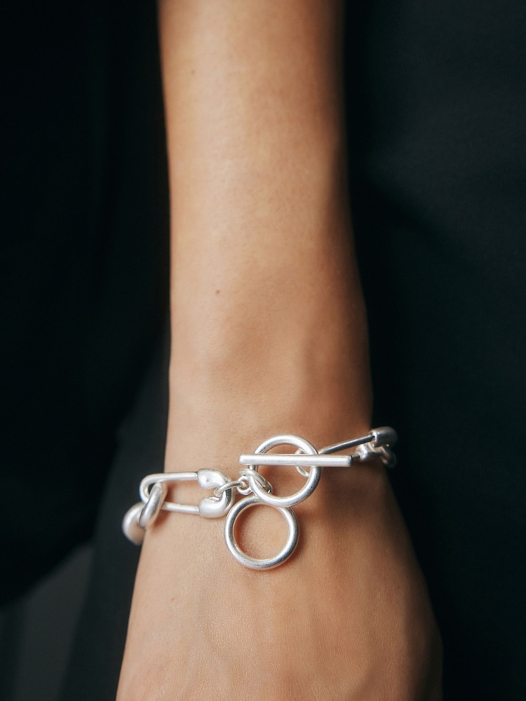 Rockett St George Silver Tone Safety Pin Bracelet - Image 2 of 7
