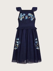 Monsoon Blue Ria Sequin Embellished Dress - Image 1 of 3