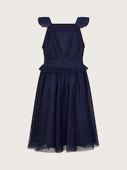 Monsoon Blue Ria Sequin Embellished Dress - Image 2 of 3