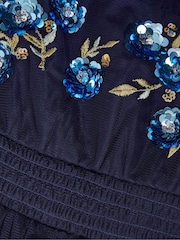 Monsoon Blue Ria Sequin Embellished Dress - Image 3 of 3