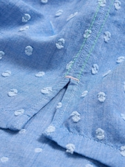 White Stuff Blue Ellie Organic Cotton Shirt - Image 7 of 7